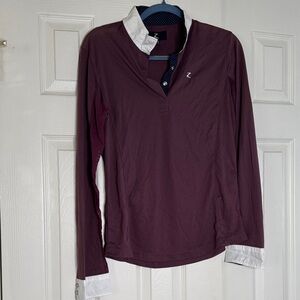 Horze equestrian show shirt with collar size 10